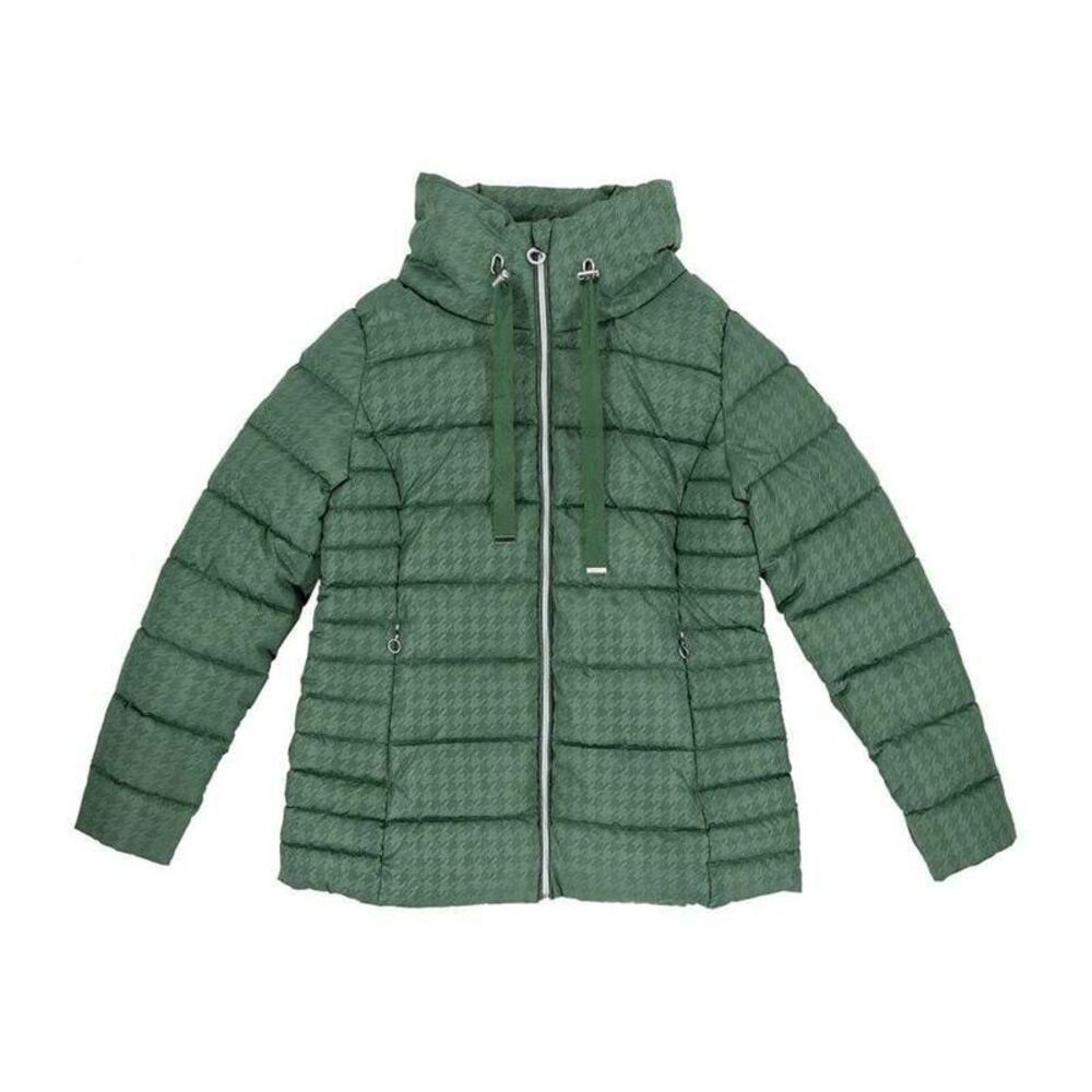 Firetrap Womens/Ladies Houndstooth Puffer Jacket / Green